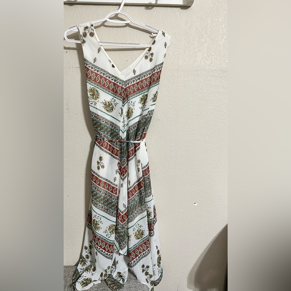 Boho silky layered flowu dress